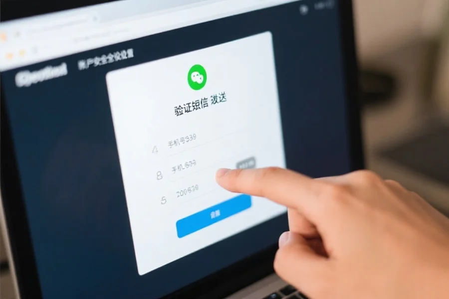 账户绑定手机的示意图